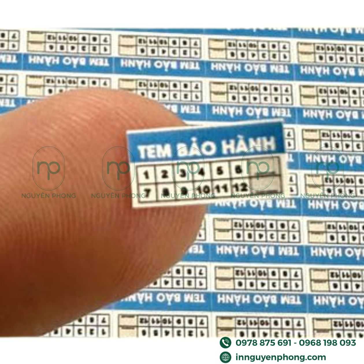 Mẫu in tem bảo hành